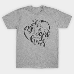 Just A Girl Who Loves Horses by Farm n' Fancy T-Shirt